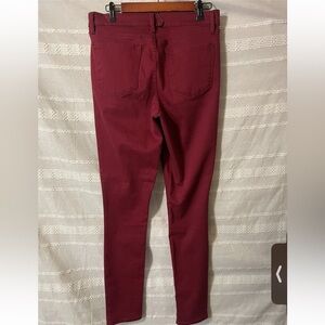 Old Navy Rockstar Mid Rise Burgundy Pants